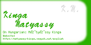 kinga matyassy business card